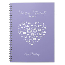 Espiral Caderno Personalizado Minimalista de Enfermagem em