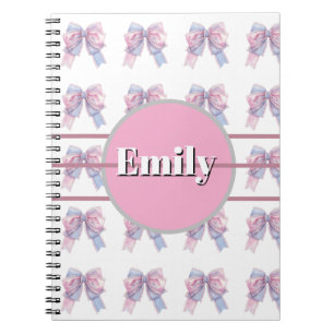 Espiral caderno personalizado & nome personalizado com laç