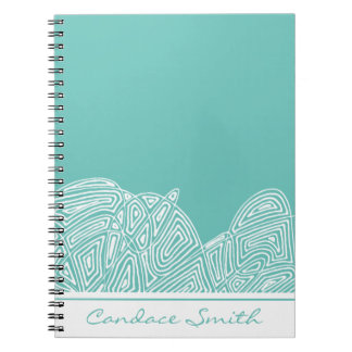 Espiral Caderno Personalizado Ondas