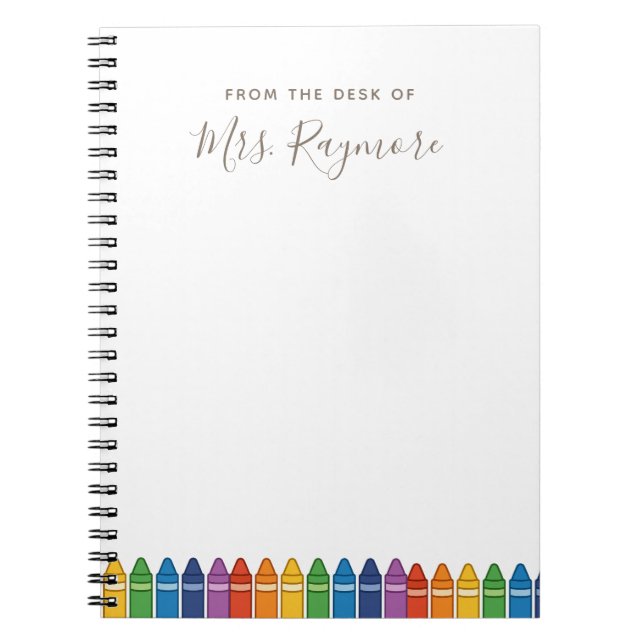 Espiral Caderno Personalizado para Professores – Desenho d (Frente)
