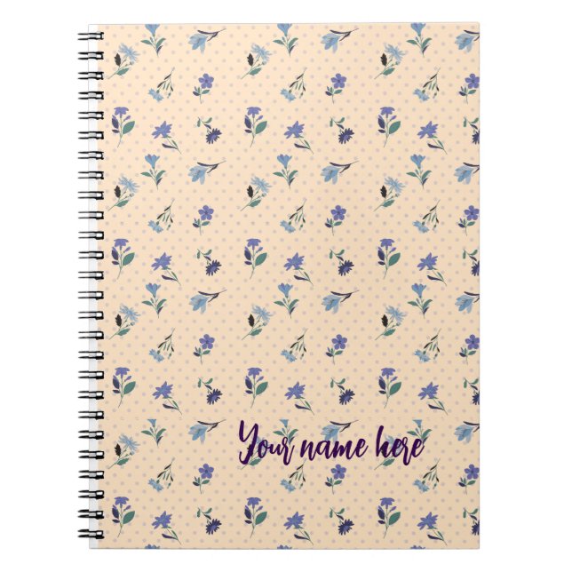 Espiral Caderno Personalizado Peachify Pastel Blooms (Frente)