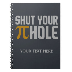 Espiral caderno personalizado "Pie (pi) Buraco"