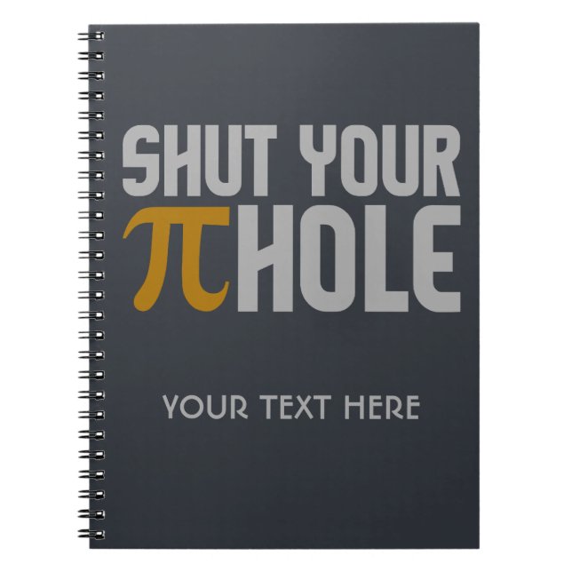 Espiral caderno personalizado "Pie (pi) Buraco" (Frente)