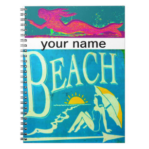 Espiral caderno personalizado praia da sereia