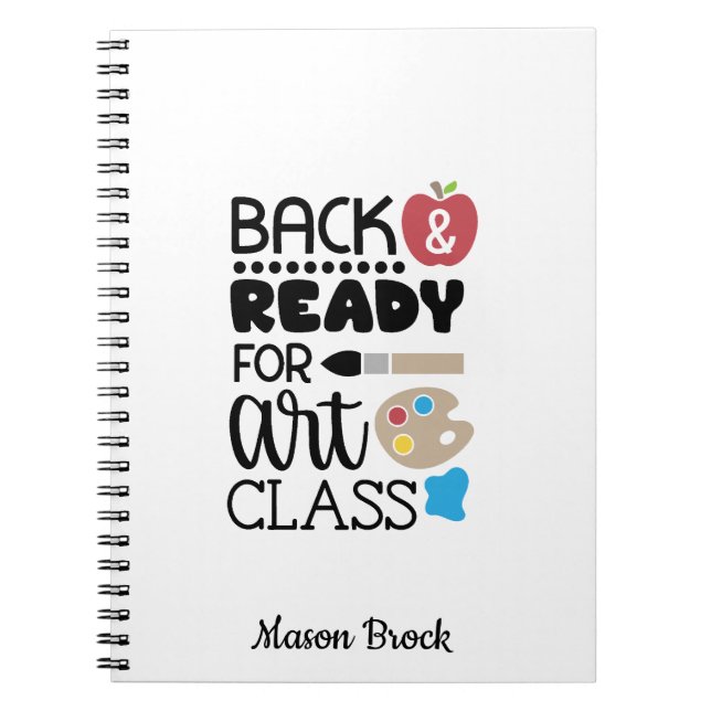 Espiral Caderno personalizado presente escolar turma de ar (Frente)