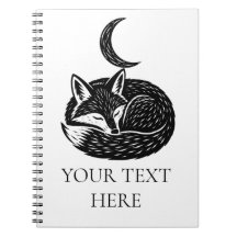Caderno Personalizado Raposa & Lua Crescente