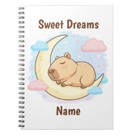 Espiral Caderno Personalizado Sonhos Doces Capivara