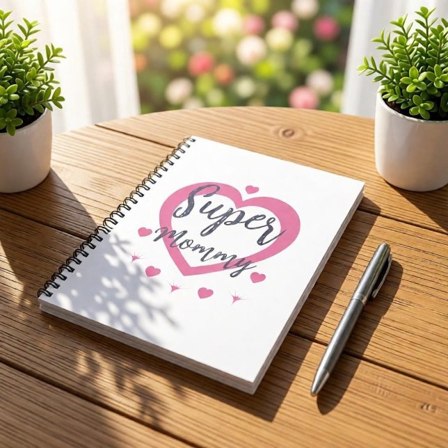 Espiral Caderno Personalizado Super Mamãe Melhor Presente  (Criador carregado)