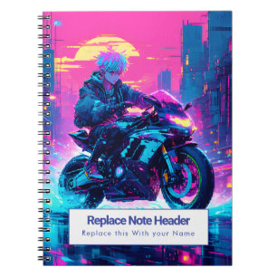 Espiral Caderno Personalizado Temático de Anime