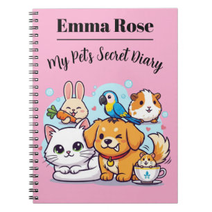Espiral Caderno Personalizável Animais Fofos de Desenho An