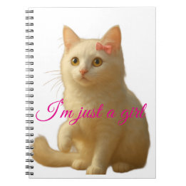 Espiral Caderno Personalizável de Gatinho Fofo "Sou Apenas