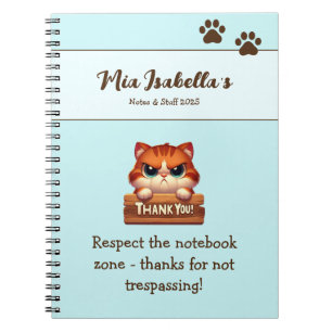 Espiral Caderno Personalizável de Gatos Engraçados de Agra