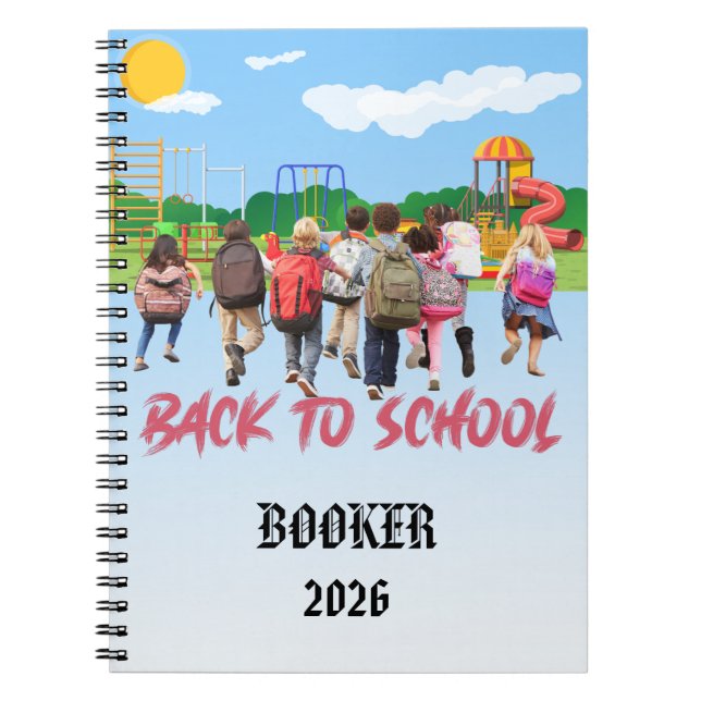 Espiral Caderno Personalizável de Volta às Aulas (Frente)