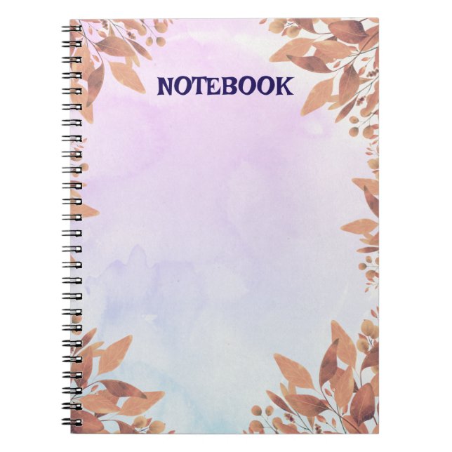 Espiral Caderno Personalizável | Estiloso e Funcional (Frente)