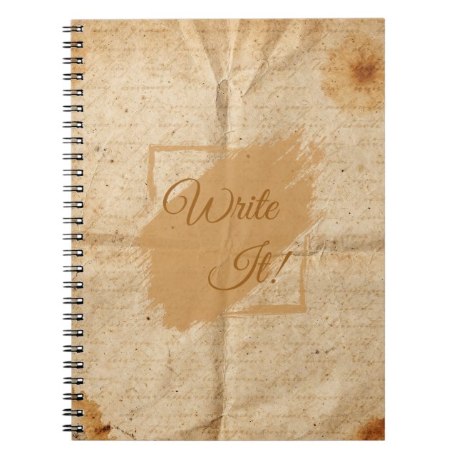 Espiral Caderno Personalizável Vintage (Frente)