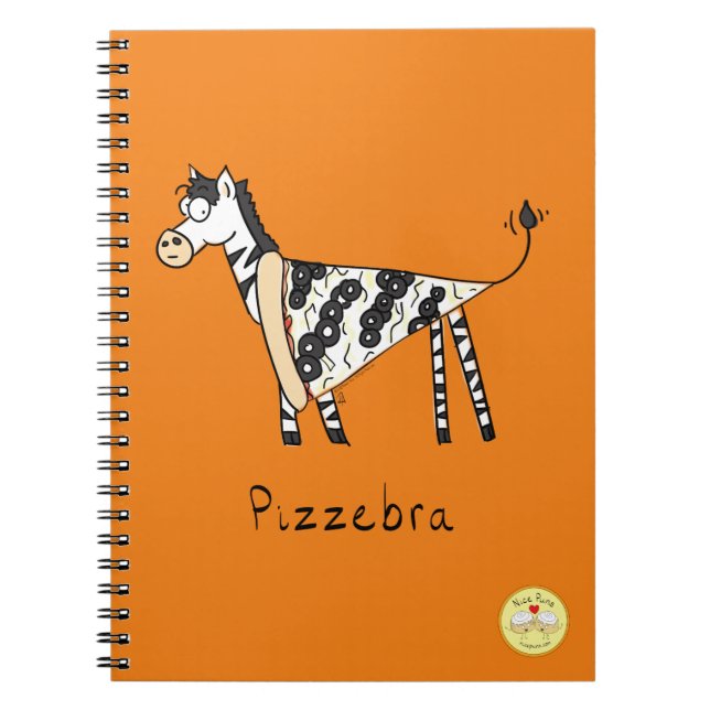 Espiral Caderno Pizzebra Pizza Zebra (Frente)