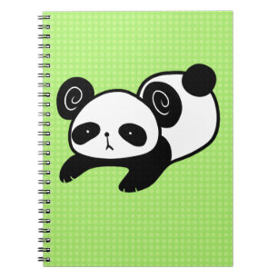 Espiral caderno preguiçoso da panda