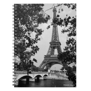 Espiral Caderno preto e branco de Paris