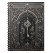 Caderno preto estilo cótico