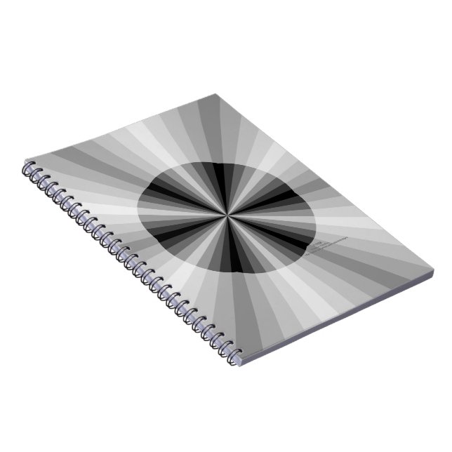 Espiral Caderno Preto Ilusão Óptica (Lado Direito)