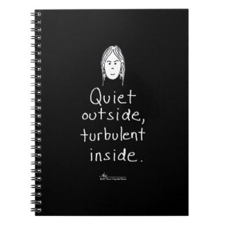 Espiral Caderno preto interno turbulento