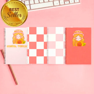 Espiral Caderno Princesa Escolar 🌻✨