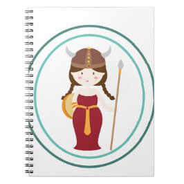 Espiral Caderno - Princesa Guerreira Viking