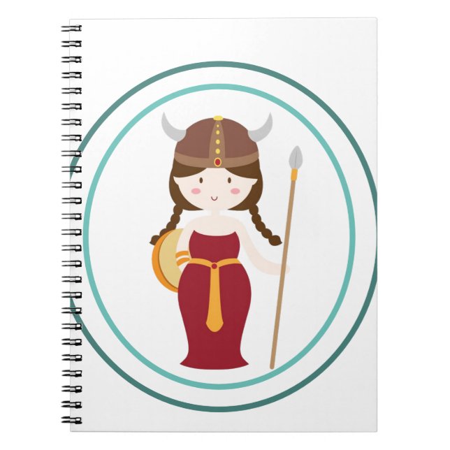 Espiral Caderno - Princesa Guerreira Viking (Frente)