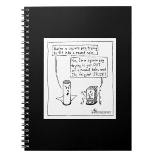Espiral Caderno quadrado do preto do Peg de INFJ