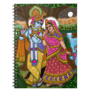 Espiral Caderno Radha Krishna