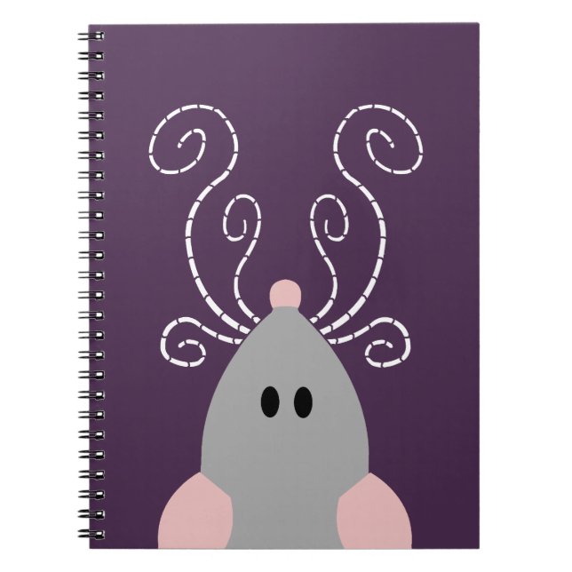 Espiral Caderno Rato ou Ratinho Fofo (Frente)