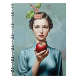 Espiral Caderno Retrato da Senhora Apple É Uma Vida Linda