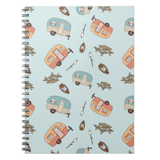 Espiral Caderno Retro Camper