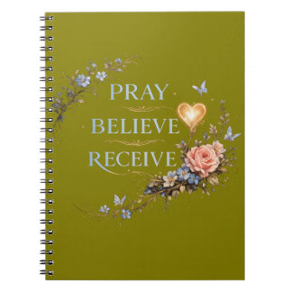 Espiral Caderno Reze, Receba, Acredite