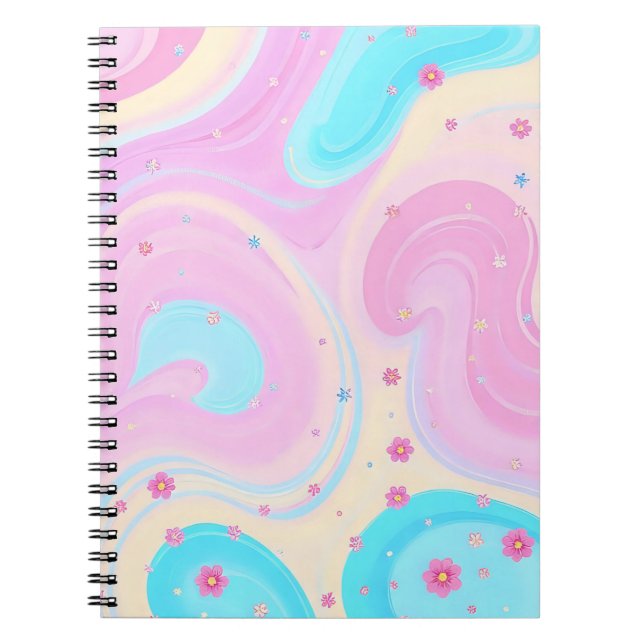 Espiral caderno rosa pastel (Frente)