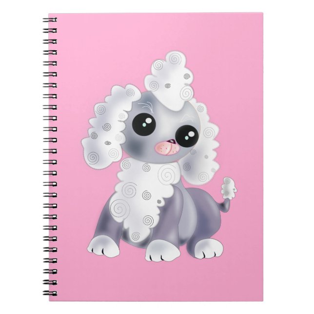 Espiral Caderno Rosa Pequeno Cachorrinho - Suas Cores - Te (Frente)