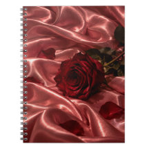 Caderno Rosa Vermelha | Presente Feminino de Seda