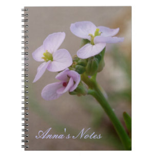 Espiral Caderno roxo da flor