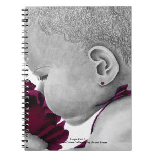 Espiral Caderno roxo da menina 1