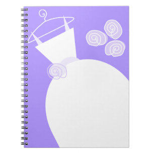 Espiral Caderno roxo de vestido de noiva
