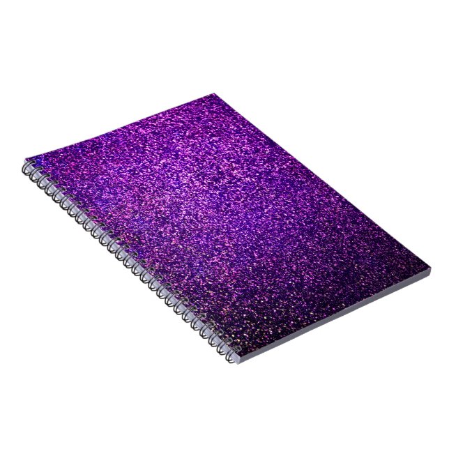 Espiral caderno roxo do brilho (Lado Direito)