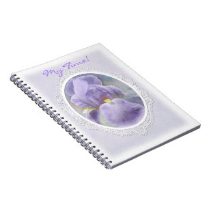 Espiral Caderno roxo Pastel da íris