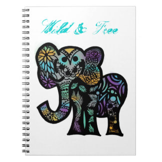 Espiral Caderno selvagem do elefante