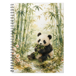 Espiral Caderno Serenidade na Floresta de Bambu