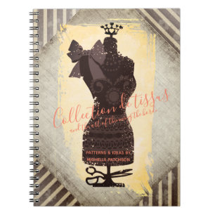 Espiral Caderno sewing do teste padrão do manequim do