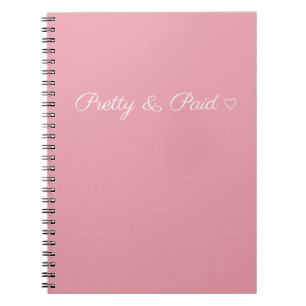 Espiral Caderno Simples Bonito e Pago com Coração