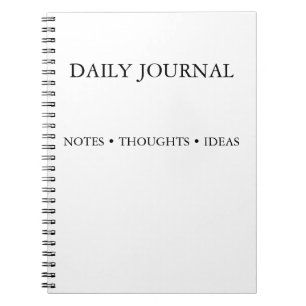 Espiral Caderno Simples para Pensamentos, Reflexões e Idei