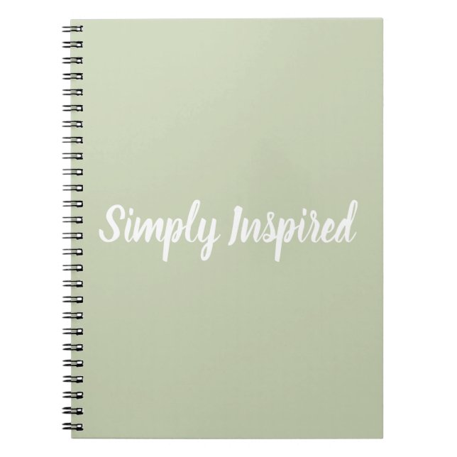 Espiral Caderno simplesmente inspirado (Frente)
