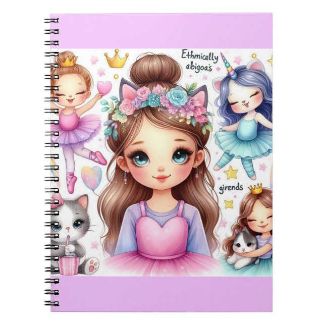 Espiral Caderno Sonhos de Ballet da Princesa (Frente)
