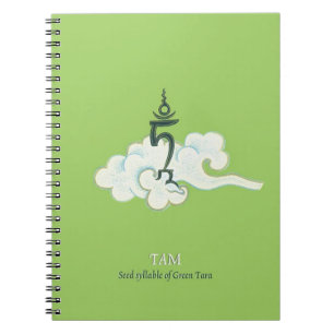 Espiral CADERNO - TAM - a sílaba da semente de Tara verde
